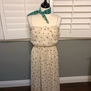 Lily Brown Long Retro triangle print dress